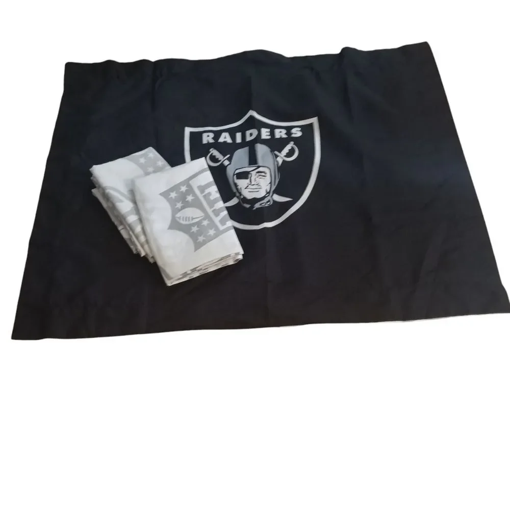 The Northwest Co NFL Raiders Pillowcase and Sham Set